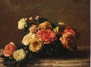 Henri Fantin-Latour Roses in a Bowl oil painting picture wholesale